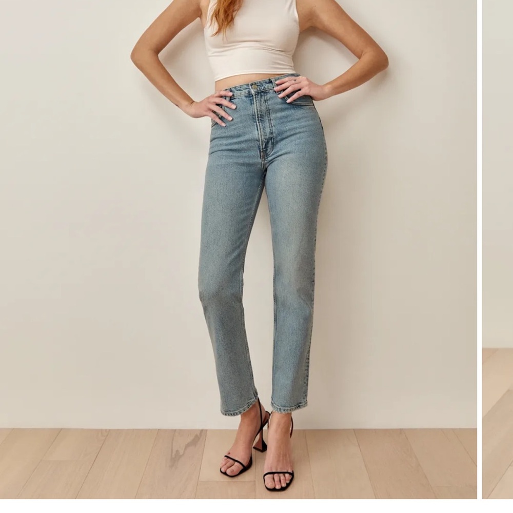 Reformation Liza Ultra High Rise Straight Jeans